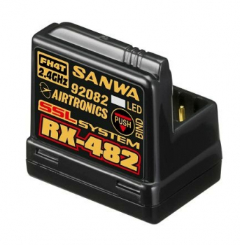 SANWA RX-482 Telemetrie / SSL Empfänger SURFACE CH4 2.4GHz FH4 (SSL Funktion) - 1 Stk.