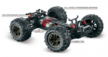 Absima 1:16 EP Sand Buggy X-TRUCK schwarz/rot 4WD RTR First Step Performance - 1 Stk.
