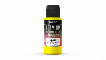 Vallejo Premium Airbrush Farbe - Fluoreszierend Gelb - 60ml
