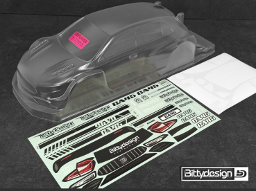Bittydesign CA45 1/10 190mm FWD Karosserie - klar, unlackiert - nicht ausgeschnitten