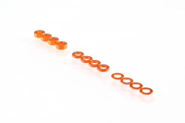 RUDDOG 3mm Washer Set Orange (0.5mm/1.0mm/2.0mm) (12 Stk.)