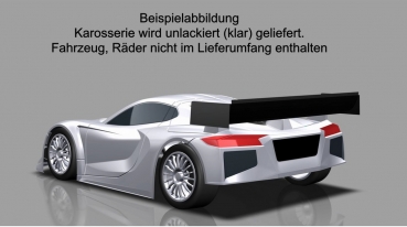 TSP-Racing Crivet C8 GT 1/8 Karosserie - SWB - kurzer Radstand - 0.8 mm light - klar, unlackiert - 1 Stk.