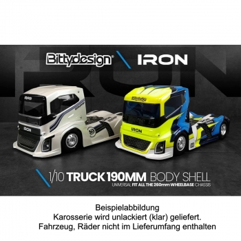 Bittydesign Iron 1/10 Truck Karosserie - klar, unlackiert -