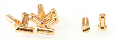 RUDDOG 5mm Gold Plug Male Short - Stecker, kurz (10 Stk.)