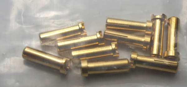 5mm Goldkontaktstecker - 18mm - 10 Stück