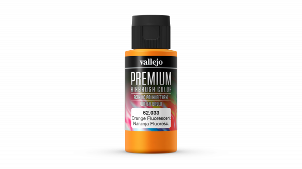 Vallejo Premium Airbrush Farbe - Fluoreszierend Orange - 60ml