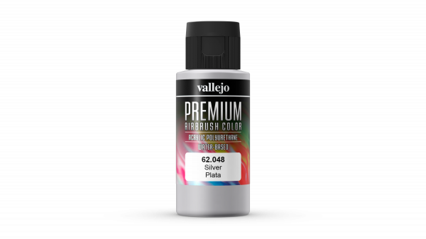Vallejo Premium Airbrush Farbe - Silber - 60ml