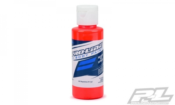 Pro-Line RC Body Paint - Fluorescent rot speziell für Polycarbonate / Airbrush-Farbe - 60ml