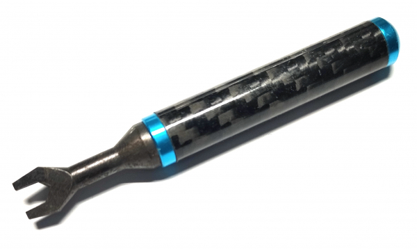 TSP-Racing Carbon Fiber Spurstangenschlüssel (blau) 4mm - 1 Stk.