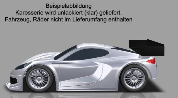 TSP-Racing Crivet C8 GT 1/8 Karosserie - SWB - kurzer Radstand - 1.0mm Regular - klar, unlackiert - 1 Stk.