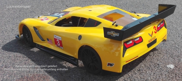 PROTOform Chevrolet Corvette C7.R Karo klar, unlackiert, 1:8 GT (langer Radstand)
