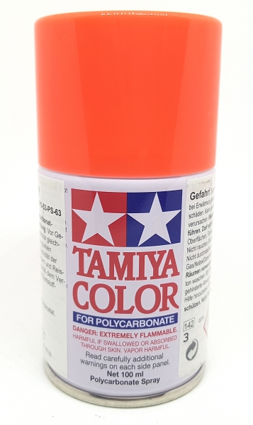 Tamiya PS-20 Neon Rot Fluorescent Red Polycarbonat Spray Farbe - 100ml