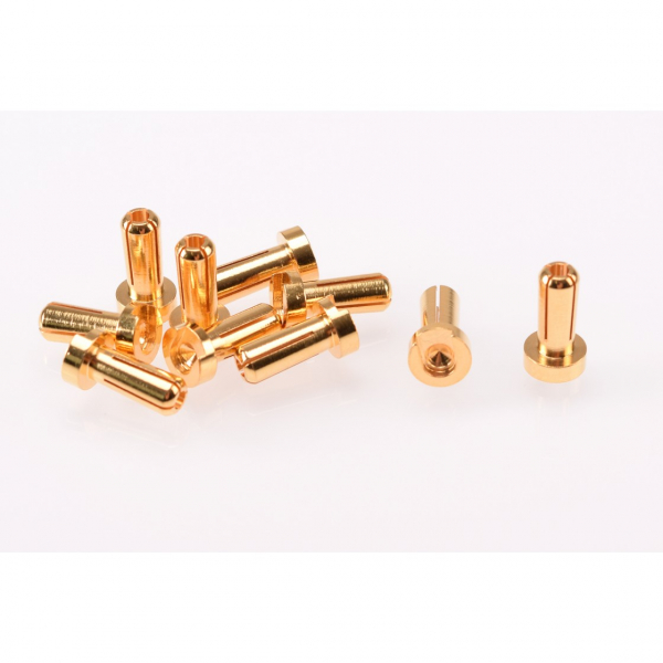 RUDDOG 4mm Gold Plug Male 12mm (10 Stk.)