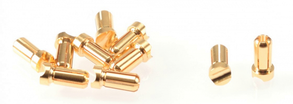 RUDDOG 5mm Gold Plug Male Short - Stecker, kurz (10 Stk.)