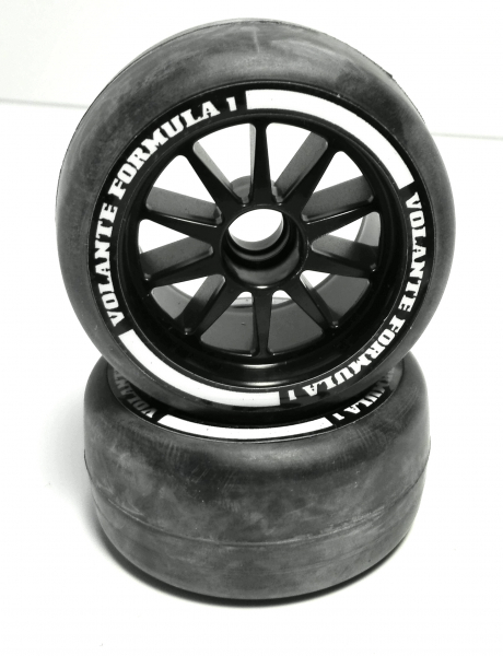 Volante F1 Front Rubber Slick Tires Medium Soft Compound Preglued (Carpet)