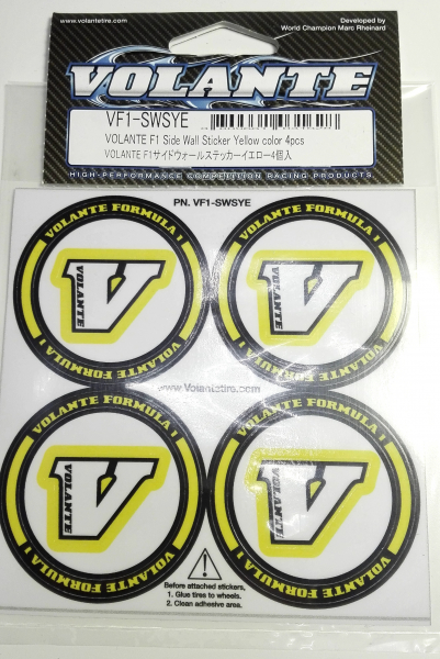 Volante F1 Side Wall Sticker Yellow Color 4pcs