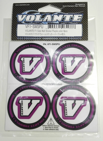 Volante F1 Side Wall Sticker Purple Color 4pcs